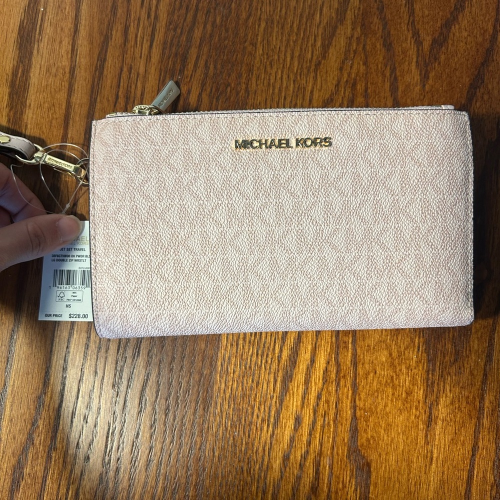 NWT Michael Kors Pink Wristlet